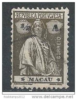 MACAU - 1913-15,  Ceres.  1/2 A. (Papel Liso, Fino Ou Médio. D. 12 X 11 1/2)   (o)   MUNDIFIL  Nº 210h - Used Stamps