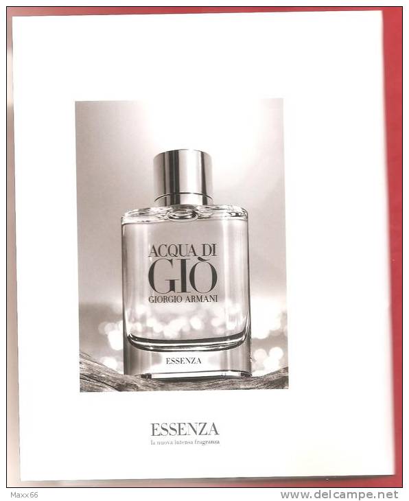 GIORGIO ARMANI - ACQUA DI GIO' ESSENZA - CAMPIONCINO CON BROCHURE GRANDE FORMATO - Cm. 14 X 20 - Miniatures Men's Fragrances (in Box)