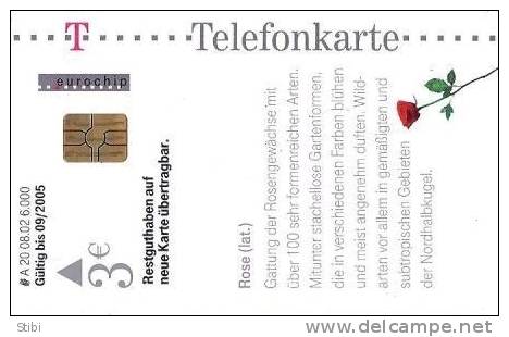 Germany - A 20 - 08.2002 - Rose - 6.000ex - A + AD-Reeks :  Advertenties Van D. Telekom AG