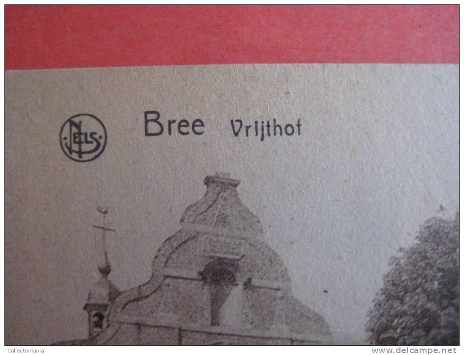 5 postkaarten Bree  Gerdingenstraat, Vrijhof, Kanaal, Boonenput, Vrijthof