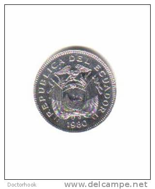 ECUADOR    20  CENTAVOS  1980  (KM# 77.2a) - Equateur