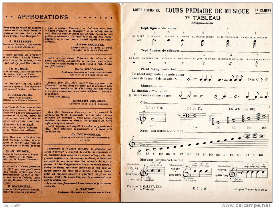 Cours Primaire De Musique Par Louis Fournier - Musik