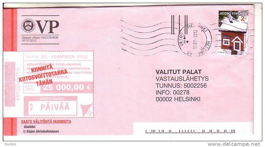 GOOD FINLAND Postal Cover 2012 - Good Stamped: Postbox 2011 - Briefe U. Dokumente