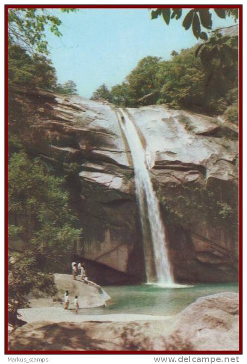 DPR North Korea - 4 Propaganda Postcards, Waterfall, Bridges, Tourism, Folk Balet - Korea (Nord)