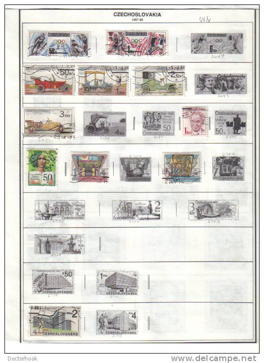 CZECHOSLOVAKIA    Collection Of  Mounted Mint And Used As Per Scan. ( 4 SCANS) - Collections, Lots & Séries