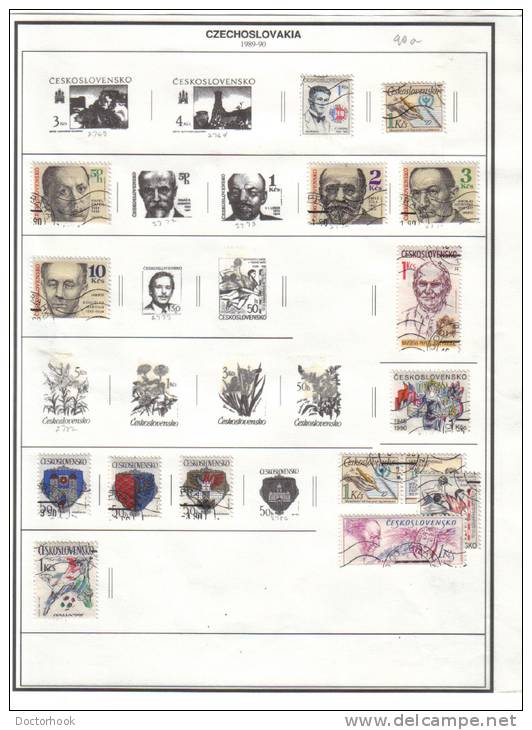 CZECHOSLOVAKIA    Collection Of  Mounted Mint And Used As Per Scan. ( 3 SCANS) - Collections, Lots & Séries