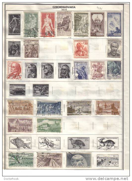 CZECHOSLOVAKIA    Collection Of  Mounted Mint And Used As Per Scan. ( 3 SCANS) - Collections, Lots & Séries