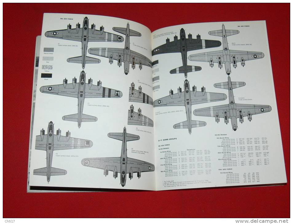 MILITARIA  WW 2  AVIATION AIRCAM AVIATION SERIES N°S14 BOMBARDIER BOEING B17 FLYING FORTRESS  1941/45 EDITION 1972 - Aviation