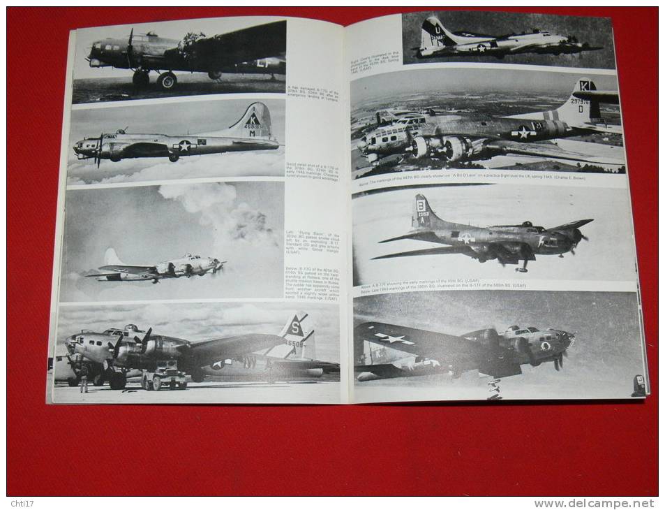 MILITARIA  WW 2  AVIATION AIRCAM AVIATION SERIES N°S14 BOMBARDIER BOEING B17 FLYING FORTRESS  1941/45 EDITION 1972