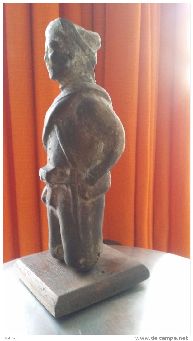 RARE MILITARIA BIRMANIE - Statue De Soldat En Bronze XIXe S. - Asian Art