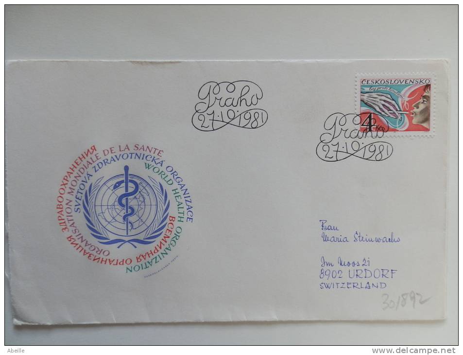 30/891   LETTRE  CESKOSL. - Drugs