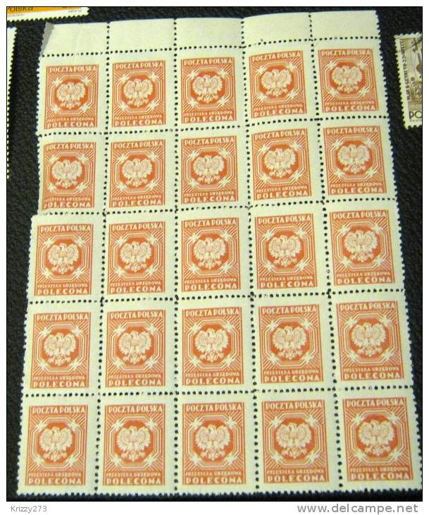 Poland 1945 Offical Stamp X25 - Mint - Dienstmarken