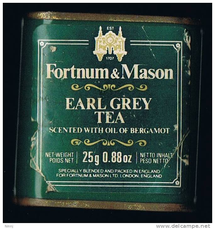 Italia Contenitore Antico Di THE  Vuoto In Metallo - Fortnum & Mason EARL GRAY TEA ( Cm. 5,50 X Cm. 5,50) - Dosen