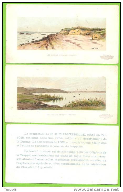 CHOCOLAT AIGUEBELLE - Lot De 5 Chromos, Dessins De WANG DOS (Charente, Chelles, Sables D'Olonne, Saintpoint...) - Aiguebelle