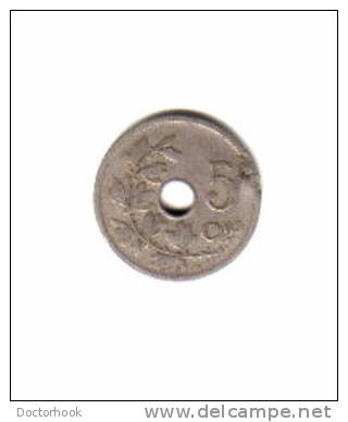 BELGIUM   5  CENTIMES  1906  (KM# 54) Slight Bend - 5 Cents