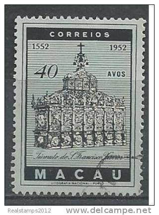 MACAU - 1952, 4º Centenário Da Morte De S. Francisco Xavier,   40 A.    D. 14 1/4   (o)  MUNDIFIL  Nº 370 - Used Stamps