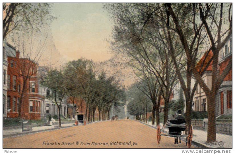 Richmond Virginia - Franklin Street - 1910 - 2 Scans - Richmond