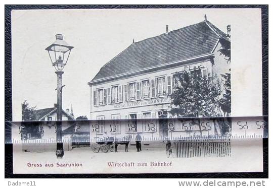 Sarre-Union Rare Restaurant De La Gare 1906 - Sarre-Union