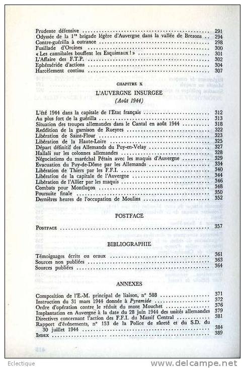 A Nous, Auvergne ! Par Gilles LEVY Et Francis CORDET, Ed. Presses De La Cité,1985 Résistance 1940/44 - Auvergne