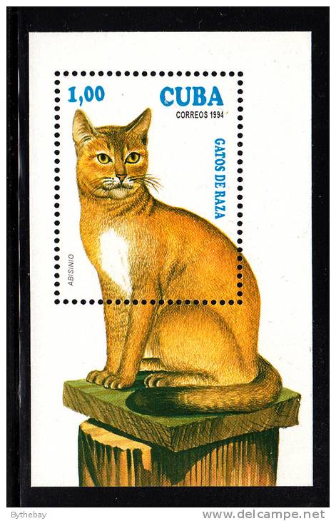 Cuba MNH Scott #3558 Souvenir Sheet 1p Abyssinian Cat - Neufs