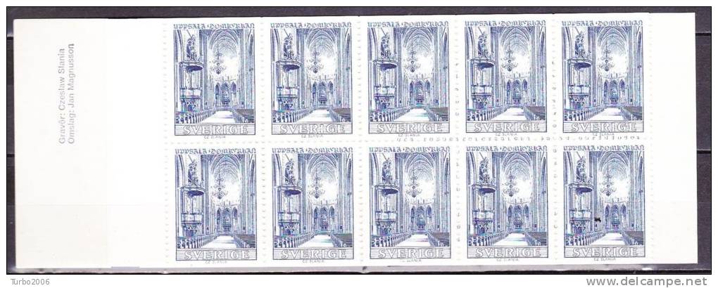 Schweden Suede Sweden 1965 Carnet Testbooklet Provhäfte 10 Cathedral Blue Without Value MNH - 1951-80