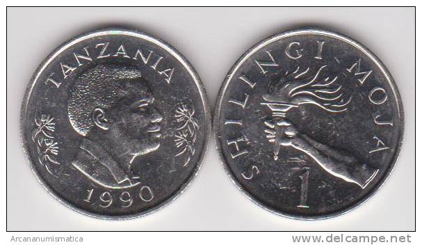 Tanzania   1 Shillingi 1.990    Niquel Acero   KM#22   SC/UNC         T-DL-10.278 - Tanzania