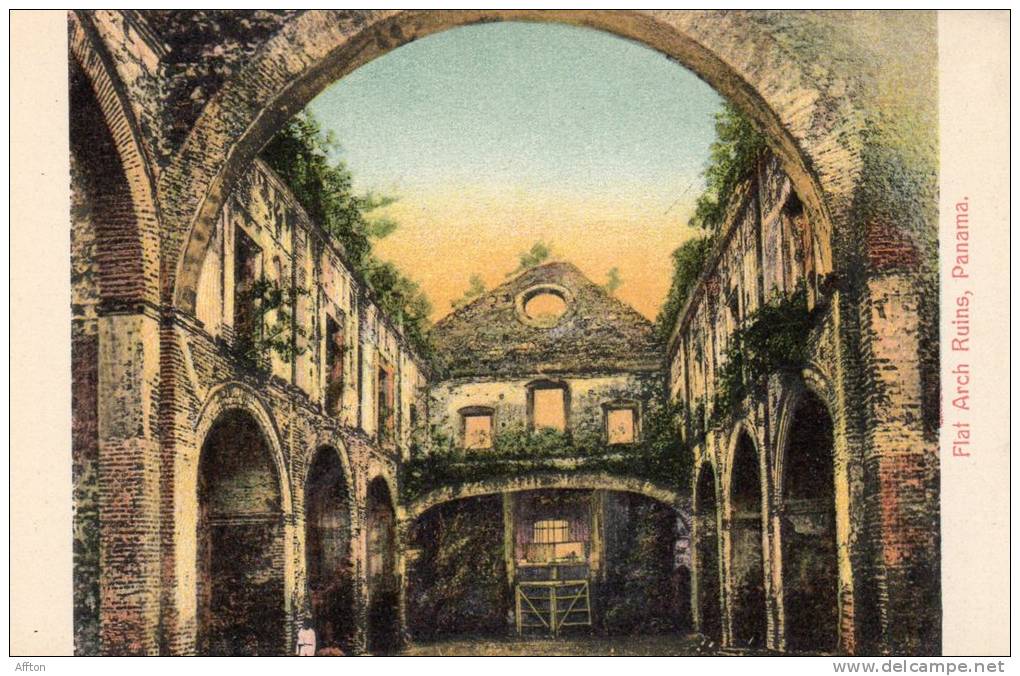 Flat Arch Ruins Panama 1905 Postcard - Panama