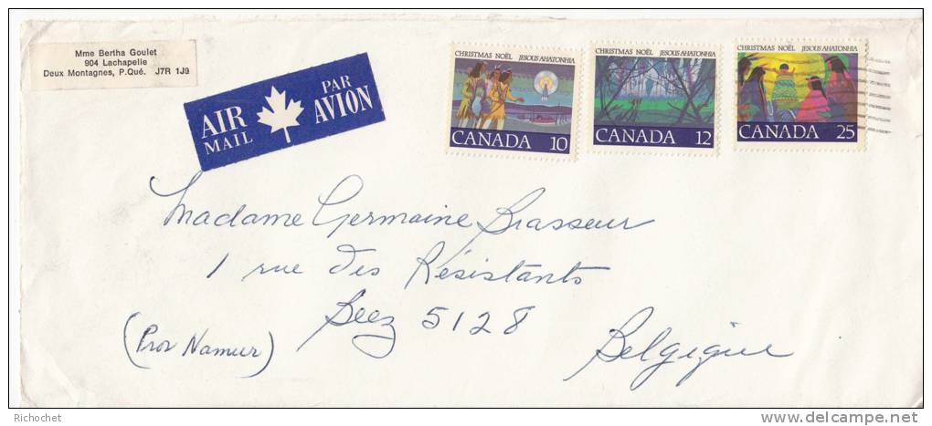 Canada 643 à 645 Obl. Sur Lettre - Storia Postale