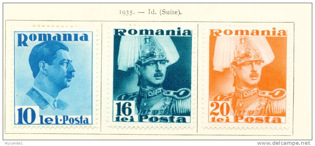 ROMANIA  -  1935  King Carol II   Mounted Mint - Nuovi