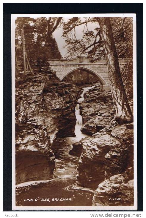 RB 901 - Real Photo Postcard - Linn O'Dee Bridge &amp; Waterfall Braemar Aberdeenshire Scotland - Aberdeenshire