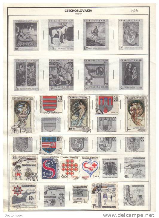 CZECHOSLOVAKIA    Collection Of  Mounted Mint And Used As Per Scan. (6 SCANS) - Collections, Lots & Séries