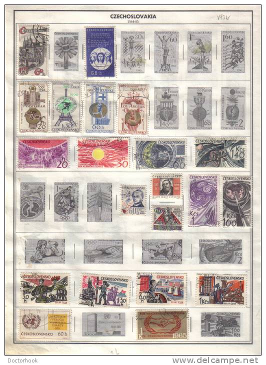 CZECHOSLOVAKIA    Collection Of  Mounted Mint And Used As Per Scan. (4 SCANS) - Collections, Lots & Séries