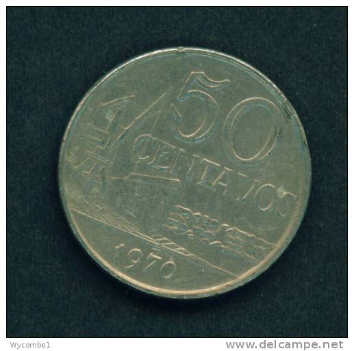 BRAZIL  -  1970  50 Centavos  Circulated As Scan - Brasilien