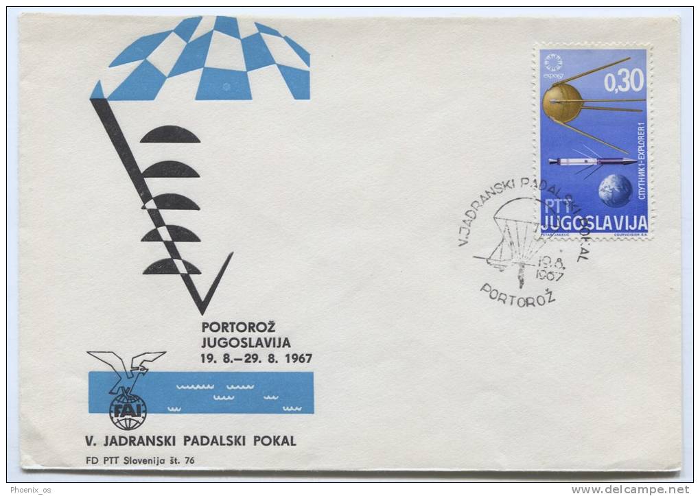 Parachutting, Skydiving - PORTOROŽ, 1967. Slovenia ( Yugoslavia ) - Parachutespringen
