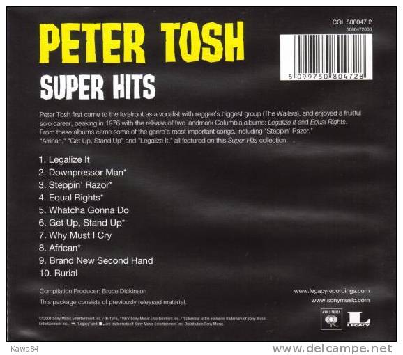 CD  Peter Tosh / Bob Marley "  Super Hits  "  Autriche - Reggae