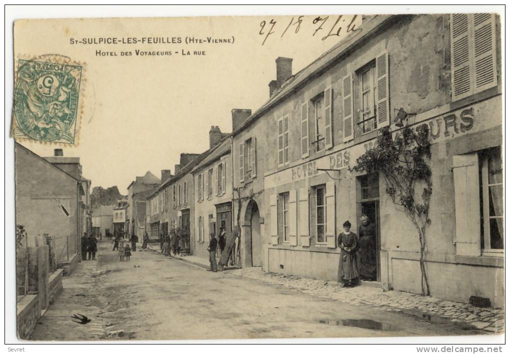 SAINT SULPICE LES FEUILLES. - Hôtel Des Voyageurs - La Rue - Saint Sulpice Les Feuilles