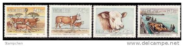 South Africa Namibia 1993 Cattle Stamps Bovine Cow Bull Calf Beef Food Farm Agriculture Ship - Vaches