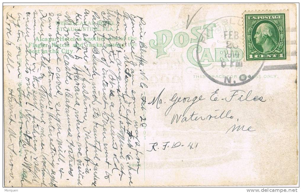 1021. Postal PINE BLUFFS (north Carolina) 1914 A Waterville - Ungebraucht