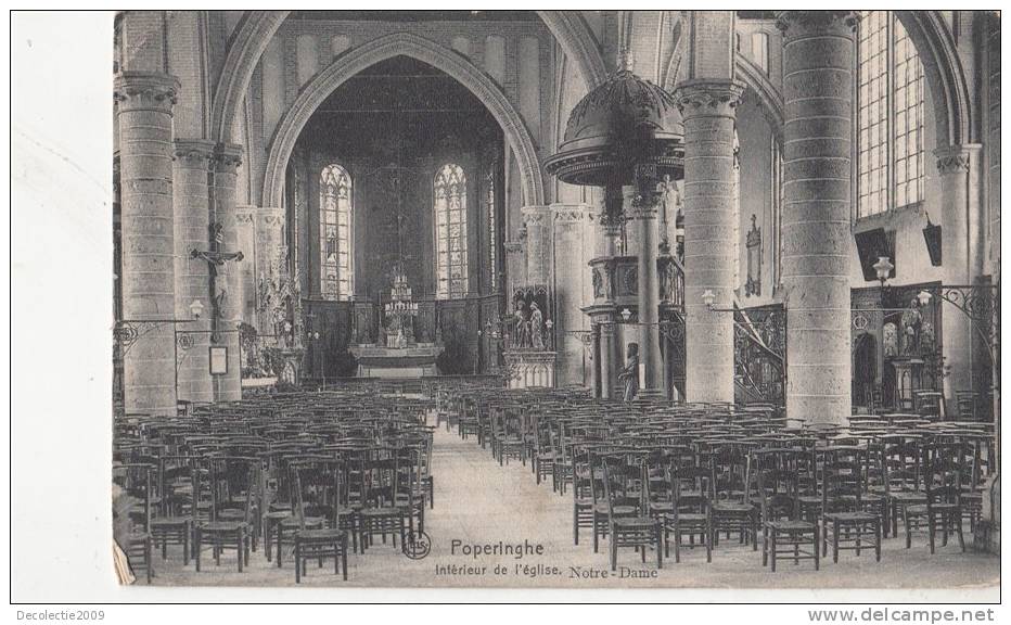 BR42445 Poperinghe Interieur De L Eglise    2 Scans - Poperinge