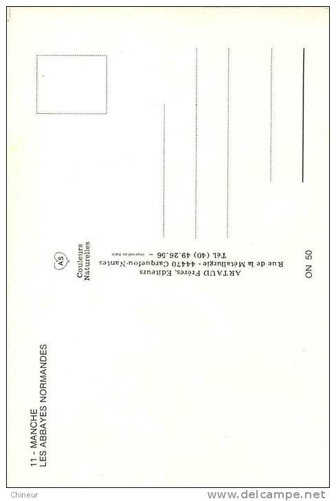 DEPARTEMENT DE LA MANCHE LES ABBAYES NORMANDES - Sonstige & Ohne Zuordnung