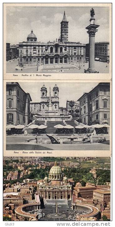 Lot 10 CP - Rome (Italie) - Arc De Constantin - Ste Marie Majeure - Vatican - Eglise Trinité - Tombe Cecilia Metella - Collections & Lots