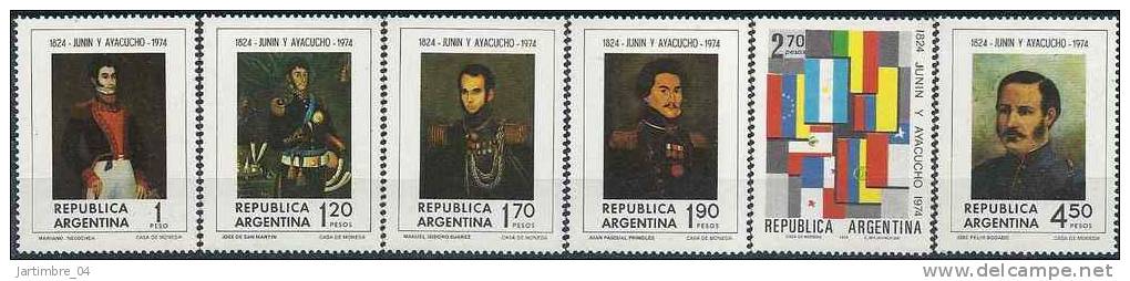 1974 ARGENTINE Timbres Du BF 17** Batailles, Drapeaux - Blokken & Velletjes