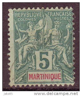 MARTINIQUE - 1892 - YT N° 34  - Oblitéré - - Gebraucht