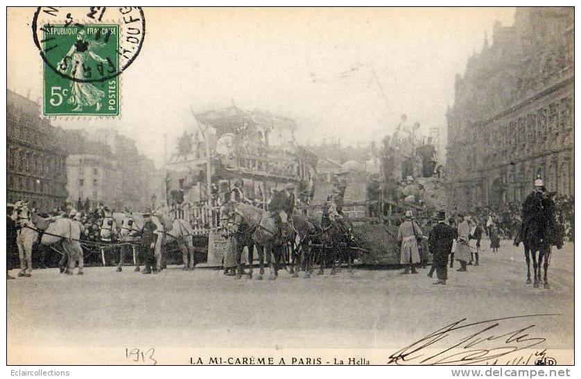 Paris 75  Fêtes De La Mi-Carême 1913    La Hella - Konvolute, Lots, Sammlungen