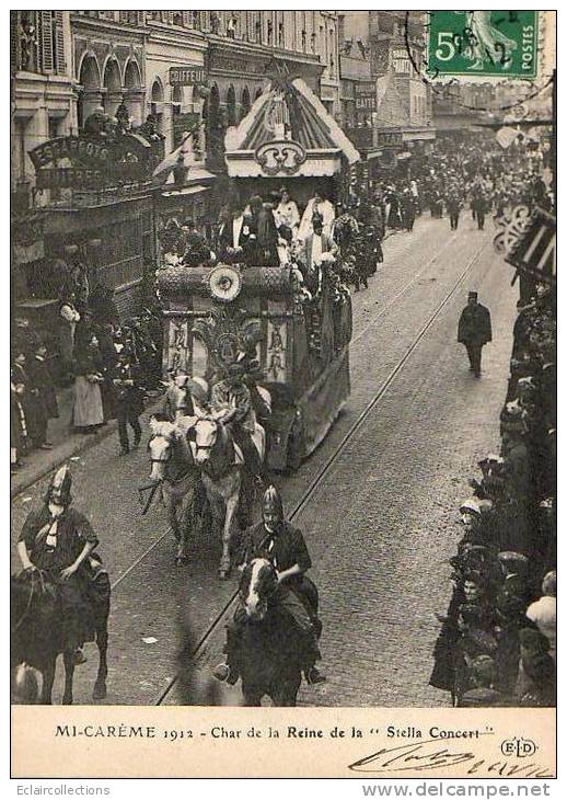 Paris 75  Fêtes De La Mi-Carême 1912    Le Char De La Reine De La Stella Concert - Lotti, Serie, Collezioni