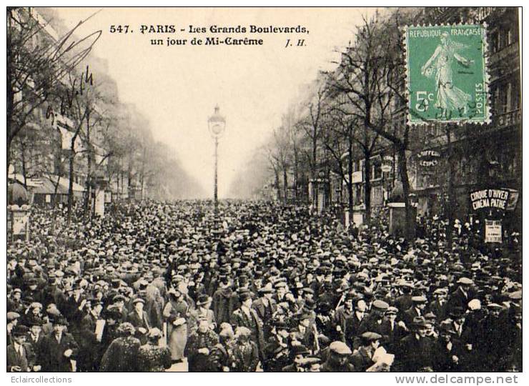 Paris 75  Fêtes De La Mi-Carême  Les Grands Boulevards - Konvolute, Lots, Sammlungen