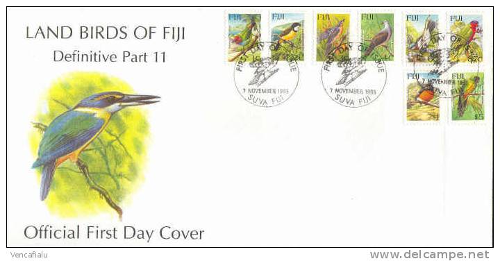 Fiji 1995 - Birds, FDC With Small Stamps - Verzamelingen, Voorwerpen & Reeksen