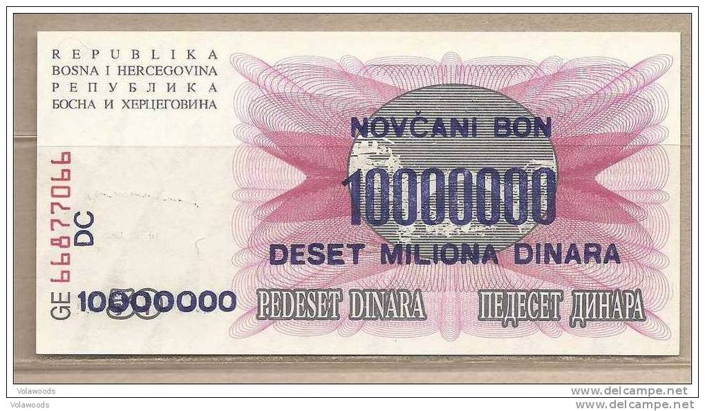 Bosnia Erzegovina - Banconota Circolata Da 10.000.000 Dinari - 1993 - Bosnie-Herzegovine