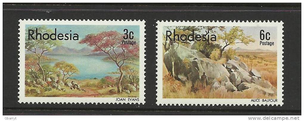 Rhodesia Scott # 381 - 386 MNH VF Complete Landscape Paintings. Art....................................H65 - Rhodesia (1964-1980)