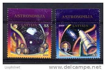 LETTONIE LATVIA 2009, EUROPA ASTRONOMIE, 2 Valeurs, Neufs. R1807 - 2009